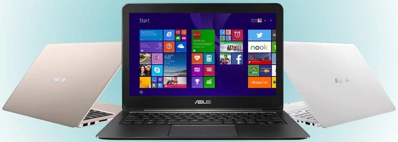 Asus Zenbook UX305 to elegancki laptop charakteryzujący się niewielką wagą oraz wymiarami. Cechą szczególną jest pasywne chłodzenie, dzięki czemu możemy pracować w zupełnej ciszy