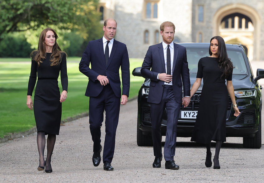 Kate, William, Harry i Meghan w Windsorze