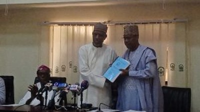 Ex-NUC boss hands over office as President Tinubu approves resignation.