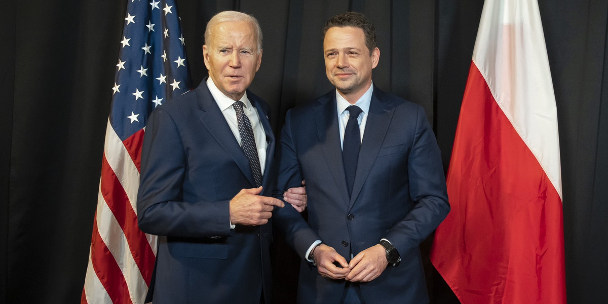 Joe Biden i Rafał Trzaskowski spotkali się w Warszawie