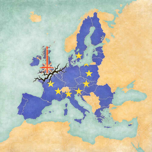 Mapa UE po Brexicie