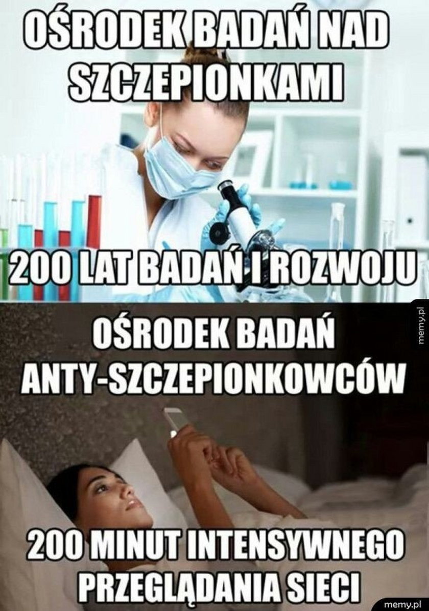 Koronawirus w Polsce. Memy o antyszczepionkowcach. Galeria
