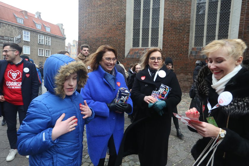 Magdalena Adamowicz kwestuje w Gdańsku. Towarzyszy jej Małgorzata Kidawa-Błońska