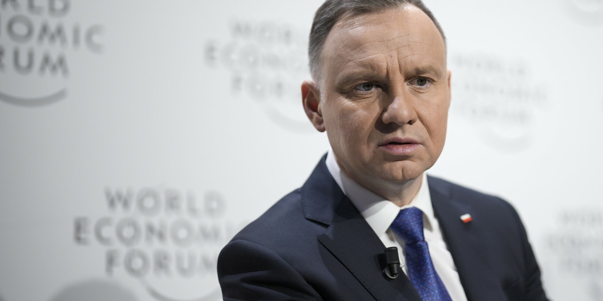 Prezydent Andrzej Duda podczas WEC w Davos.