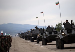 Proba vojne parade na aerodromu Dobroslavci kod Sofije, Bugarska, 3. maja 2023.