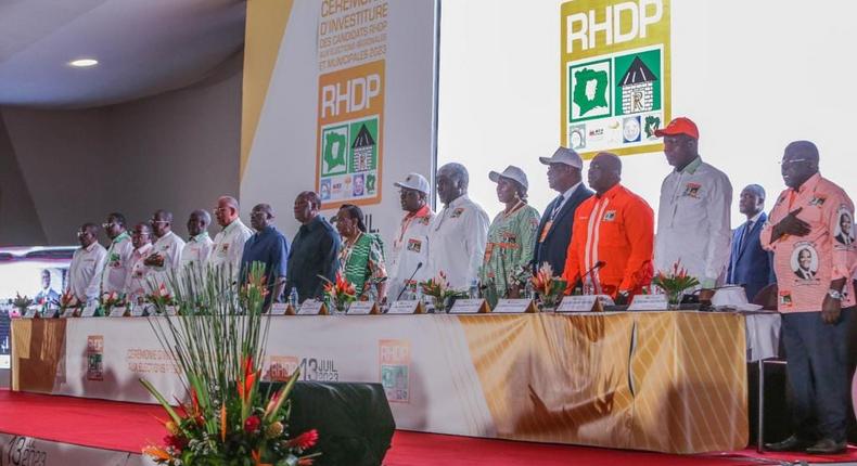 Cérémonie d'investiture des candidats RHDP pour les élections locales 2023