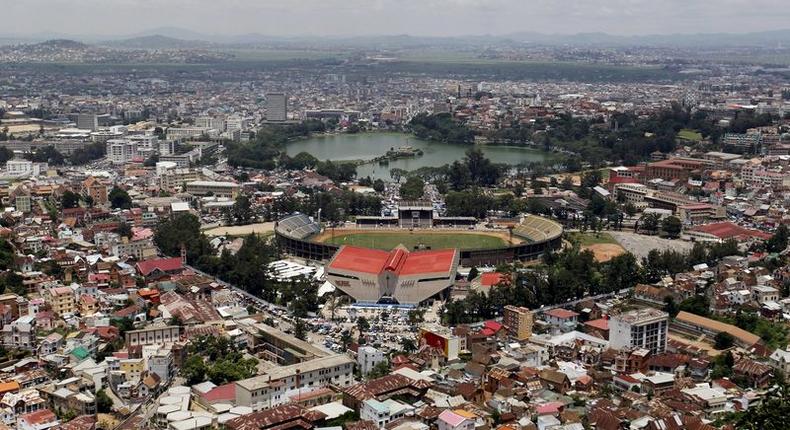 A general view shows the cityscape in Madagascar's capital Antananarivo, in this December 19, 2013 file photo.  REUTERS/Thomas Mukoya/Files