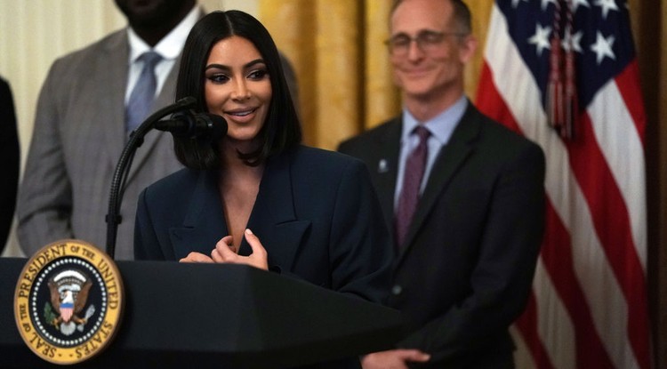 Kim Kardashian 2019-ben a Fehér Házban