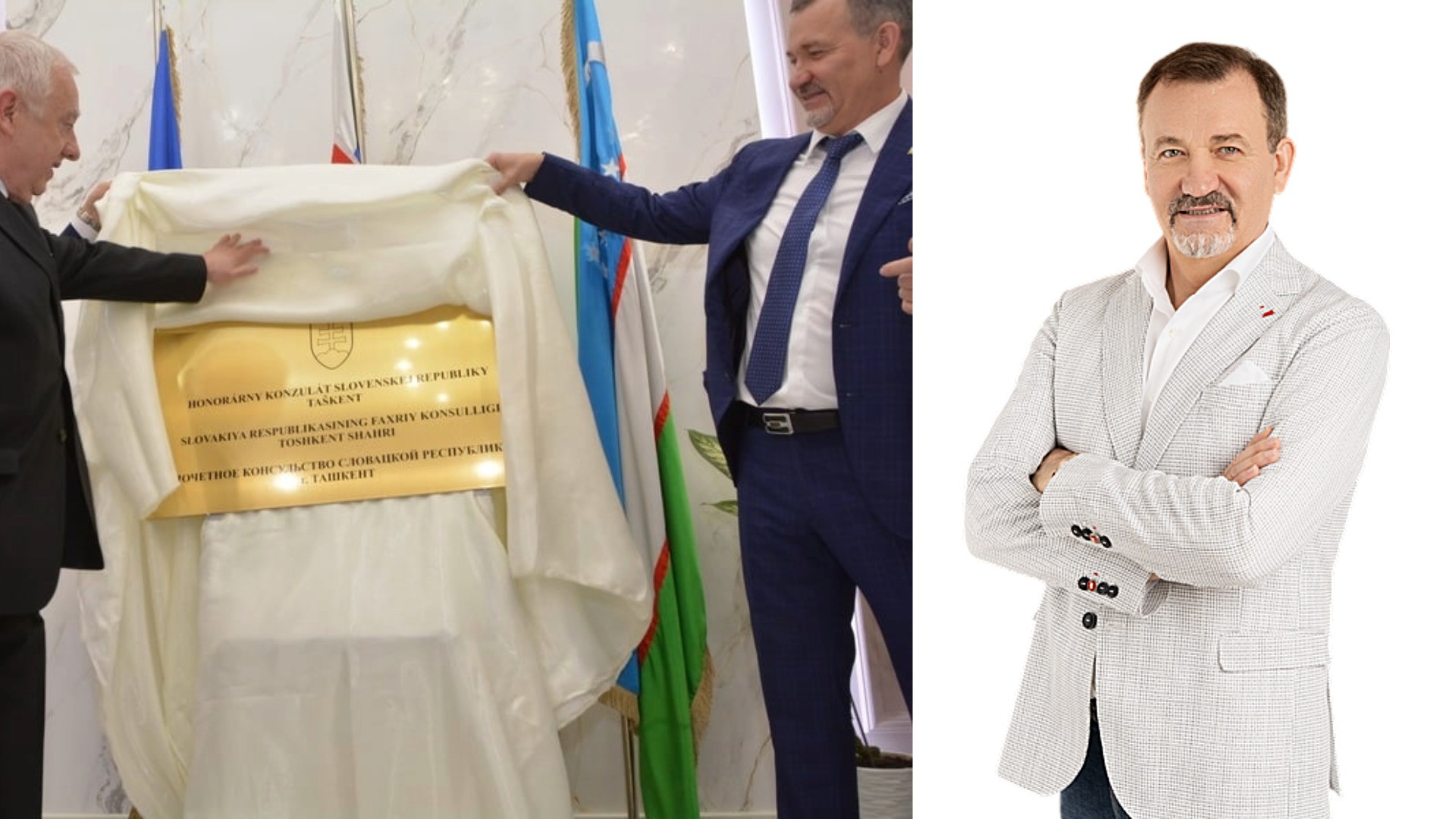 Vasilij Shimko počas slávnostného otvorenia honorárneho konzulátu v Taškente