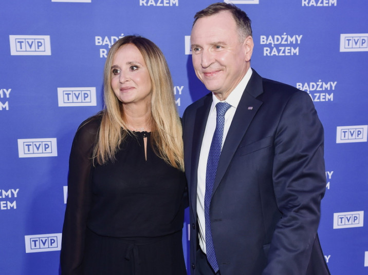 Joanna i Jacek Kurscy na prezentacji jesiennej ramówki TVP.