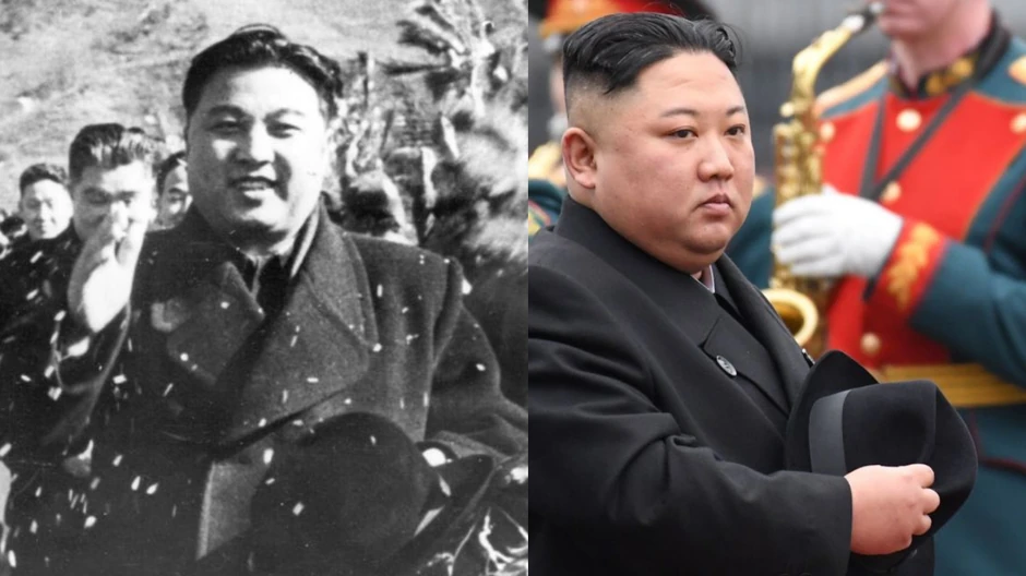 Na železničkoj stanici u Vladivostoku tokom posete Rusiji 2019. godine, Kim Džong Un (desno) nosio je odevnu kombinaciju veoma sličnu onoj koju je njegov deda imao kada su kineske trupe počele da se povlače iz Severne Koreje 1950-ih | Foto: Getty Images