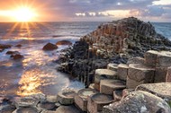 Sunset at Giants causeway