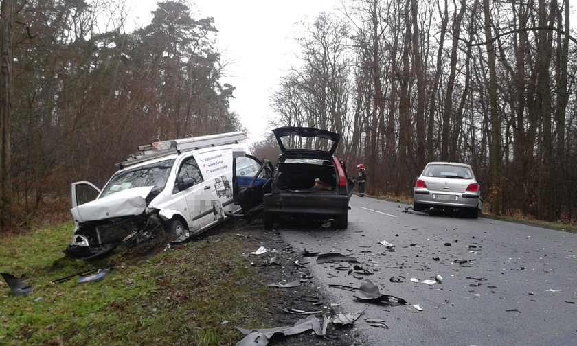 Sześć osób rannych w wypadku koło Kościana