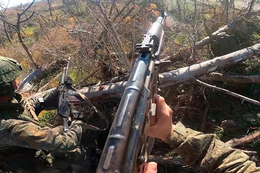 Ruska vojska u području Huljapola u Zaporoškoj oblasti u Ukrajini 17. decembra