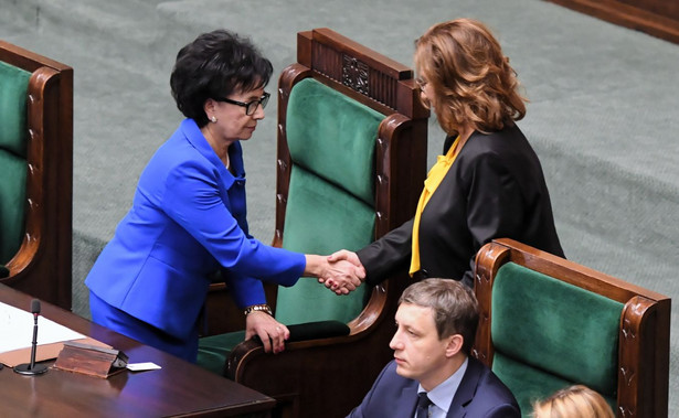 Marszałek Sejmu Elżbieta Witek i wicemarszałek Małgorzata Kidawa Błońska
