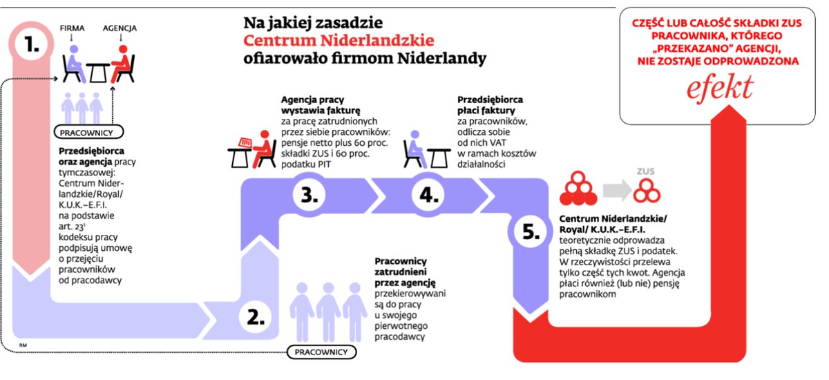 Na jakiej zasadzie Centrum Niderlandzkie oferowało firmom Niderlandy