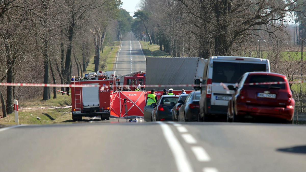 Wypadek pod Mławą na DW nr 544