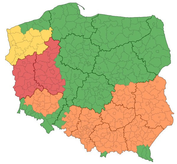 Ostrzeżenia meteorologiczne 30.06.2019