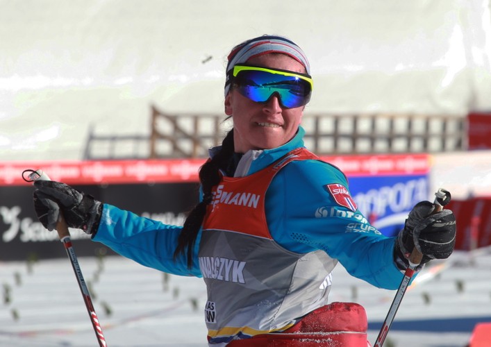 Justyna Kowalczyk podczas treningu w Val Mustair