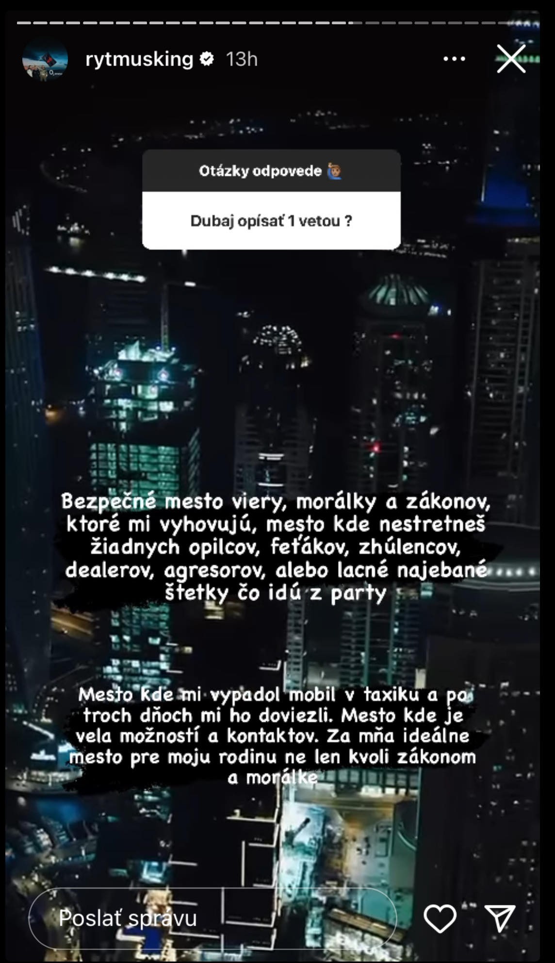 Rytmus vysvetlil, čím mu učaroval Dubaj. 