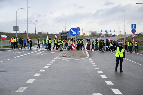 Protest rolników przeciw importowi zboża z Ukrainy