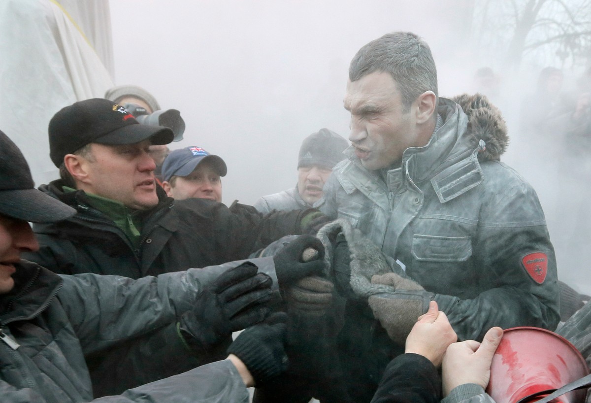 Starcia na Ukrainie. Witalij Kliczko został zaatakowany gaśnicą