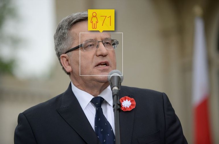 Bronisław Komorowski i jego wiek według How-Old.net