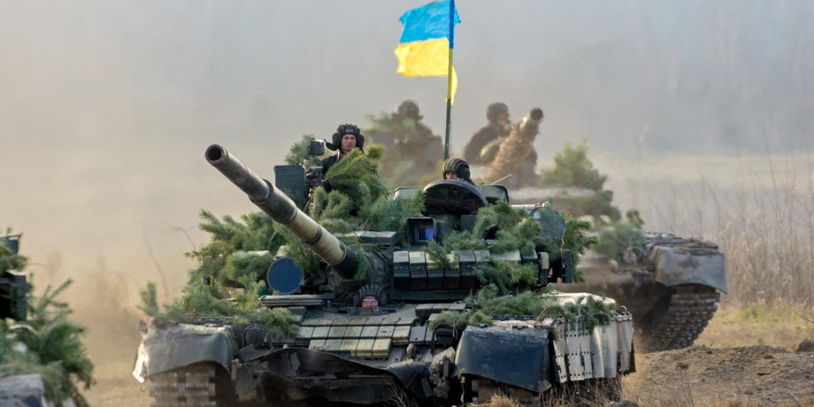 Armia ukraińska, choć dozbrojona, może nie mieć realnych szans w starciu z Rosją. Na zdjęciu czołg T-80.