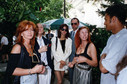 Ewa Sałacka w 1990 r. z przyjaciółmi