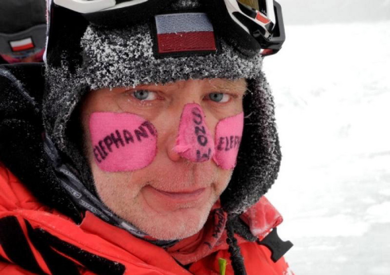 Artur Hajzer na zimowej wyprawie na Gasherbrum I