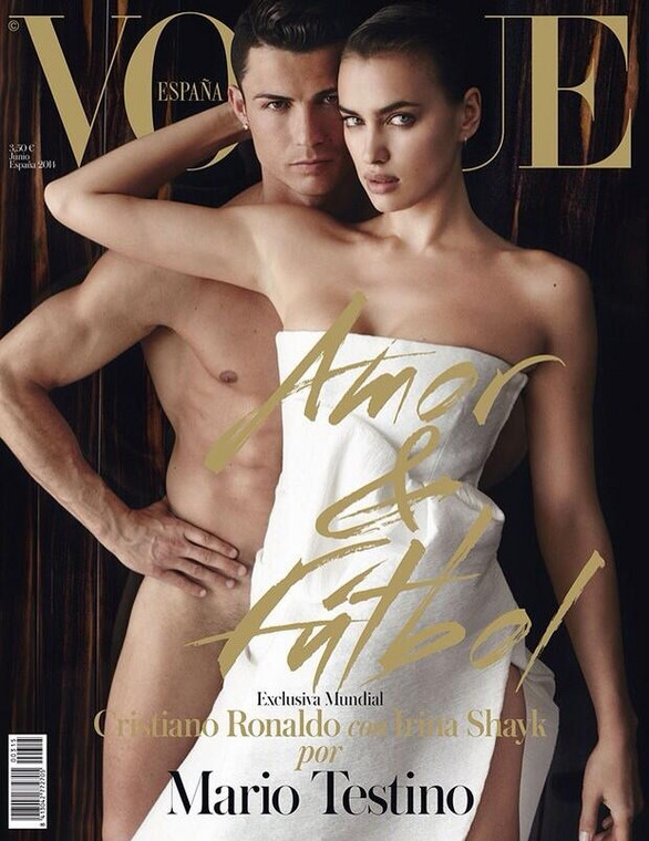 Cristiano Ronaldo i Irina Szejk na okładce "Vogue"