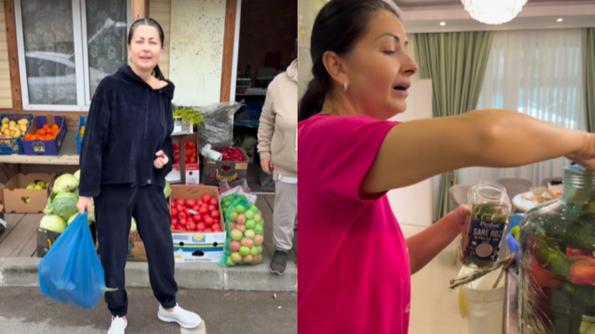Cât a plătit Gabriela Cristea pentru legumele de murături. Cu ce și-a umplut plasele la piață