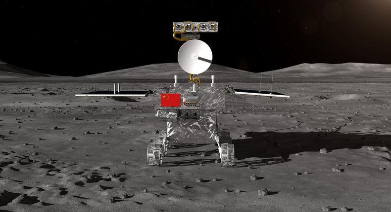 A rendering of a lunar rover for China's Chang'e-4 moon mission.