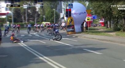 Kraksa tuż przed metą na Tour de Pologne! "Miałem dużo szczęścia"