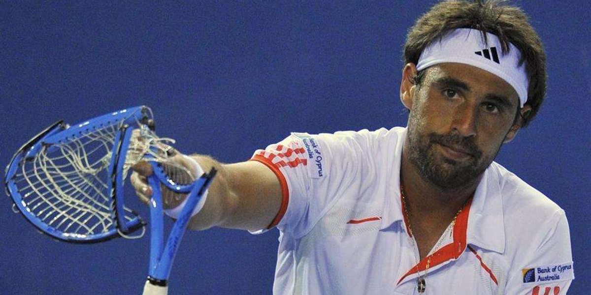 Marcos Baghdatis rozwalił rakietę