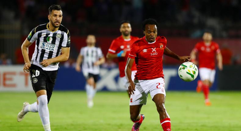 Percy Tau was the star of the match with two goals and one assist as Al Ahly crushed ES Setif in the CAF Champions League semifinal (IMAGO/Xinhua)