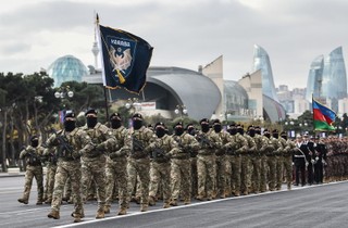 Azerbejdżan. Erdogan na defiladzie z okazji zwycięstwa nad Armenią