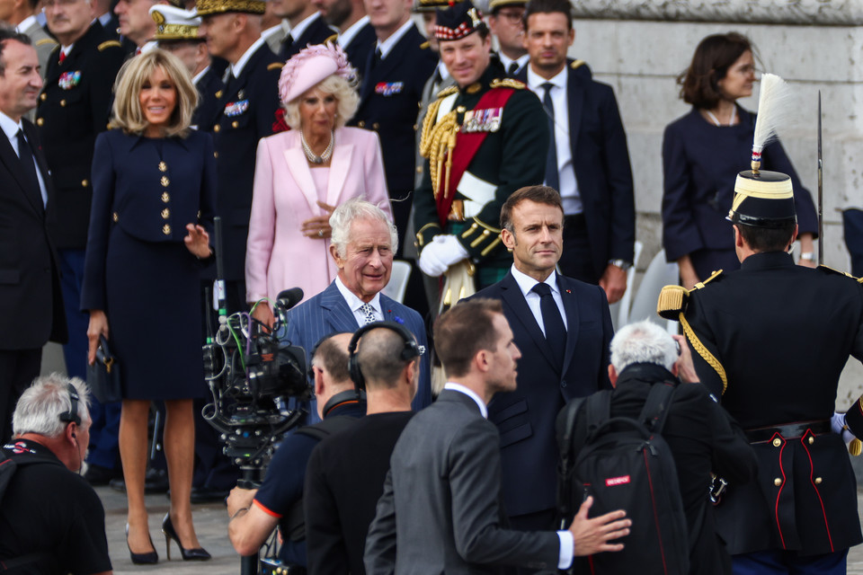 Królowa Kamila, Brigitte Macron, król Karol III, Emmanuel Macron