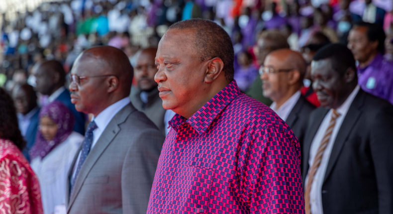 President Uhuru Kenyatta at the Nyayo National Stadium for the Labour Day celebrations on May 1, 2022