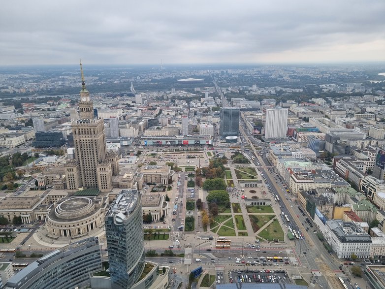 Warszawa z wysokości ponad 200 metrów