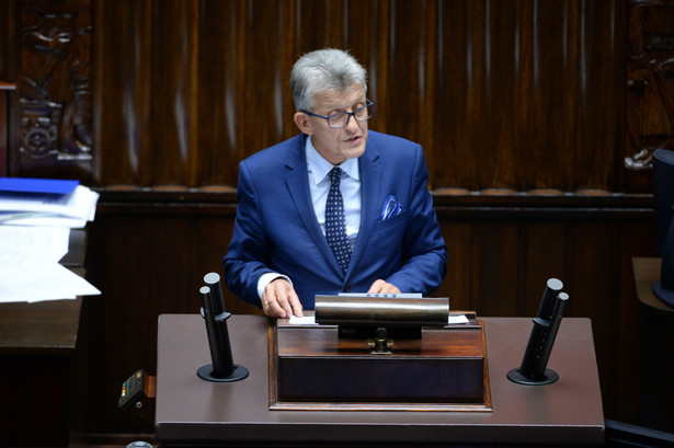 Stanisław Piotrowicz podczas posiedzenia Sejmu.