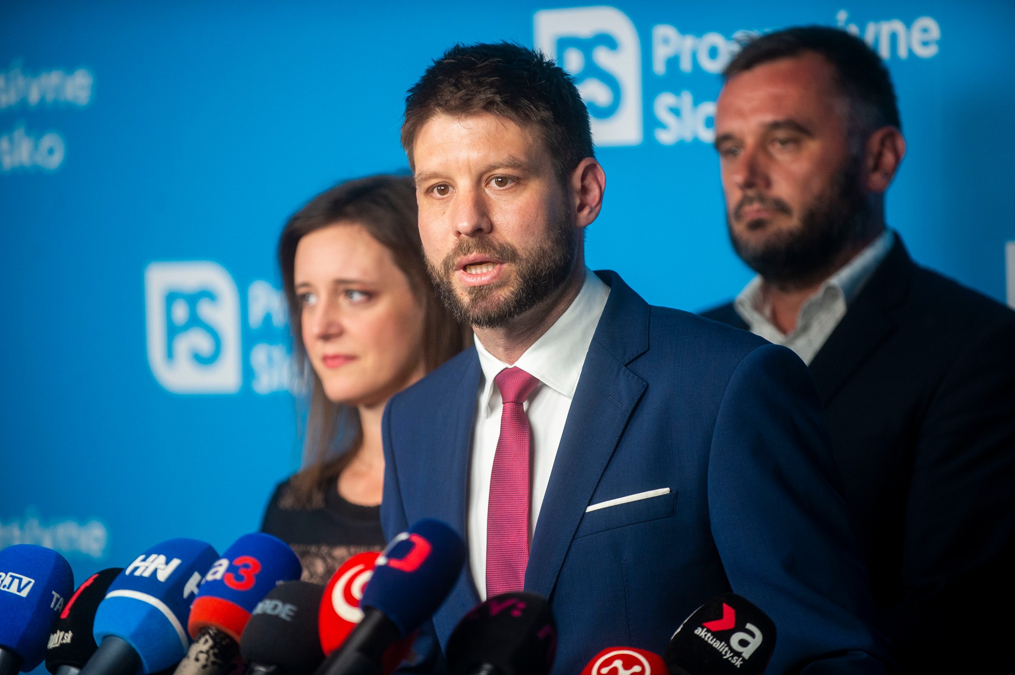 Predseda Progresívneho Slovenska (PS) Michal Šimečka.