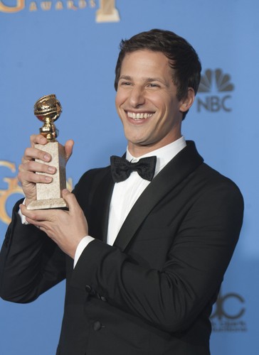 Andy Samberg ze Złotym Globem 2014