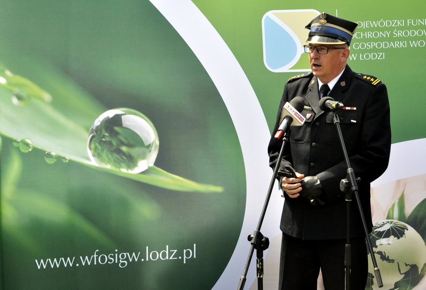 Piotr Gliński w regionie łódzkim, strażacy OSP