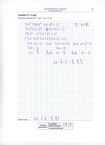 Matura 2014 z matematyki - rozwiązania