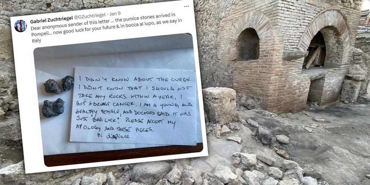 Turystka padła ofiarą "klątwy Pompejów".