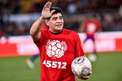 Diego Maradona starł się z dziennikarzami. Poszło o... plakat