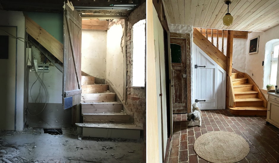 "Dom pod królikiem" przed i po remoncie