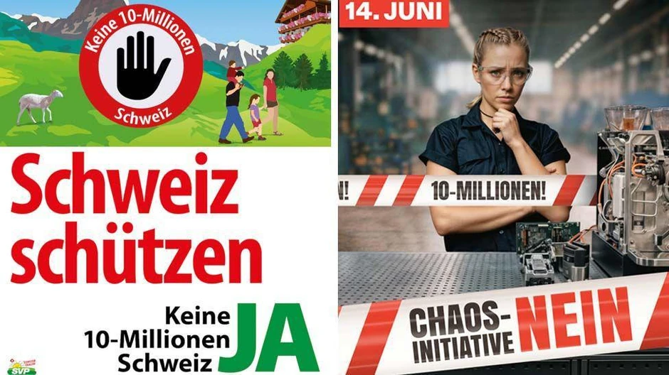 Promotivni plakat predstojećeg referenduma u Švajcarskoj | Foto: BBC