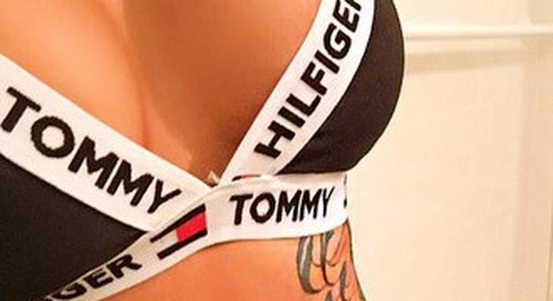 Model, Blac Chyna, putting her curves on display in Tommy Hilfiger undies